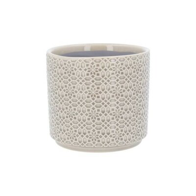 Grey Tile Design Stoneware Pot -Image courtesy of Gisela Graham