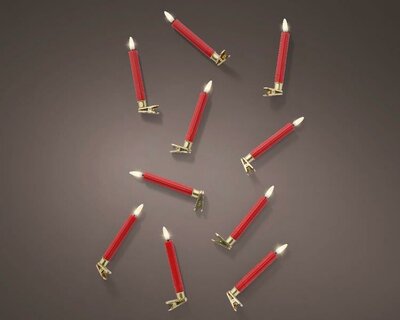 10 LED clip on candle lights with remote control - image 1