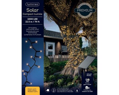 1000 Solar twinkle classic warm lights - image 2