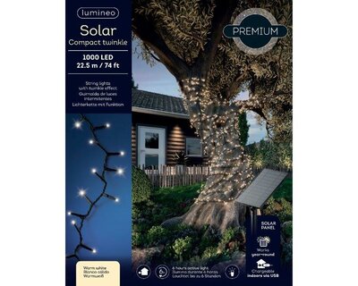 1000 Solar twinkle  warm white lights - image 2