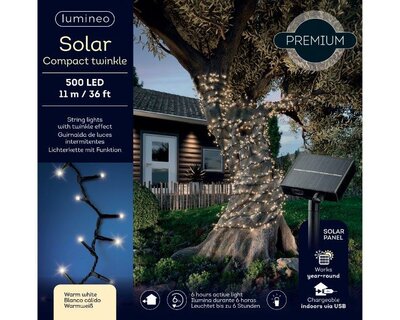 500 Solar twinkle warm white lights - image 2