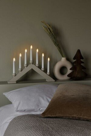 7 Bulb Candlestick Beige - image 2