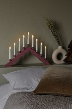 9 Bulb Candlestick Red - image 2