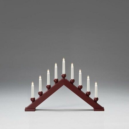 9 Bulb Candlestick Red - image 1