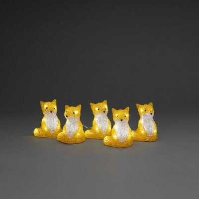 Acrylic Foxes 5 Piece Set LED - image 1