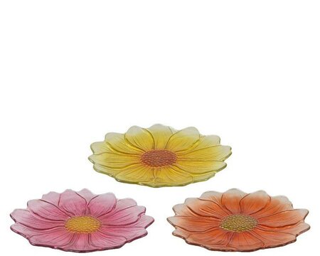 Assorted Glass Daisy Dinner Plates - image 2