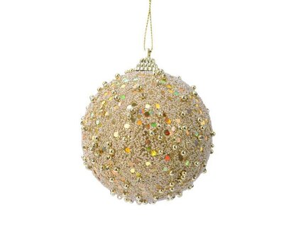 Bauble foam glitter beads (gold)