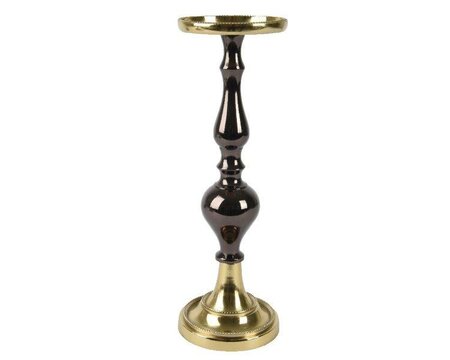 Black and Gold tall Candleholder