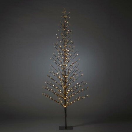 7ft Black Tree with Amber LEDs - image 1