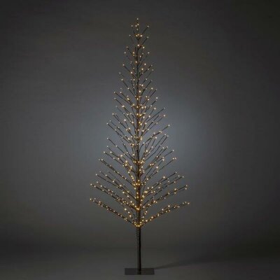 7ft Black Tree with Amber LEDs - image 1