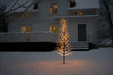 7ft Black Tree with Amber LEDs - image 2