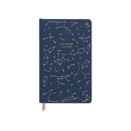 Bookcloth Hardcover Journal  Navy  It Is Written In The Stars