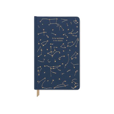 Bookcloth Hardcover Journal  Navy  It Is Written In The Stars