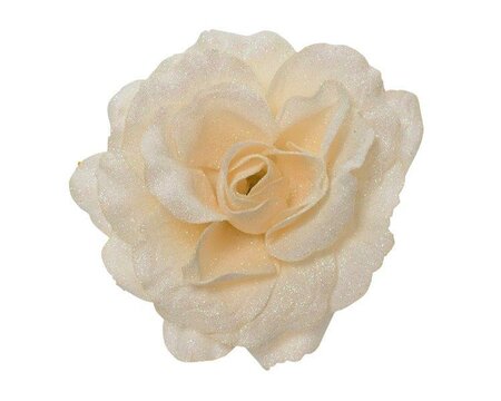 Cream Rose on clip