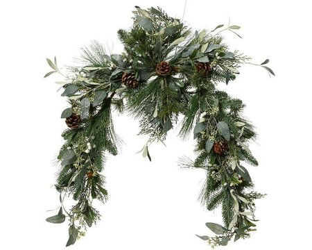 Garland with pine-cones, eucalyptus