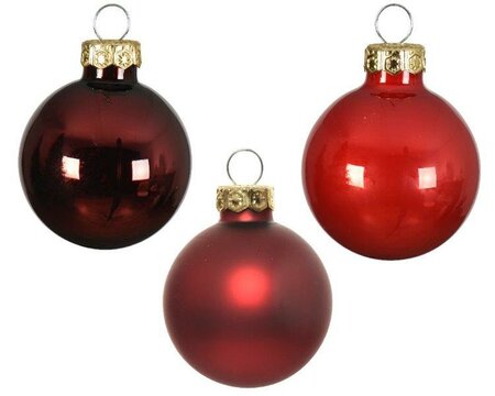 Glass Bauble red mix - image 2