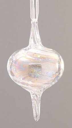 Glass clear finial ornament