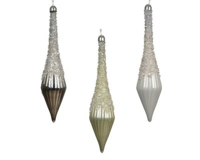 Glitter Icicle Bauble