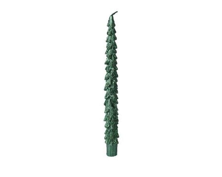 Green Dinner candle Tree with glitter - image 2