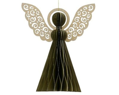 Green paper angel with  magnet closure - image 1