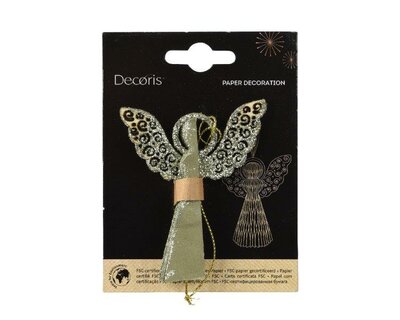 Green paper angel with  magnet closure - image 2