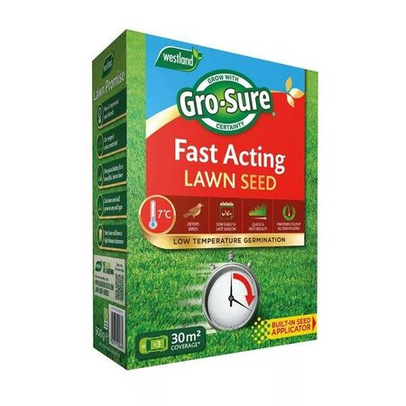 Gro-Sure Fast Acting lawn Seed (30m2 + 20% Extra Free)