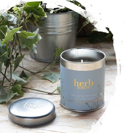 Herb Tin Atlantic Seasalt Candle