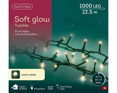 LED 1000 soft glow warm white string lights - image 2