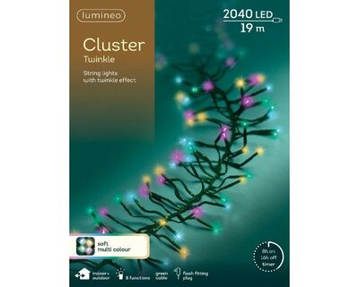 LED 2040 multi coloured cluster lights - image 2