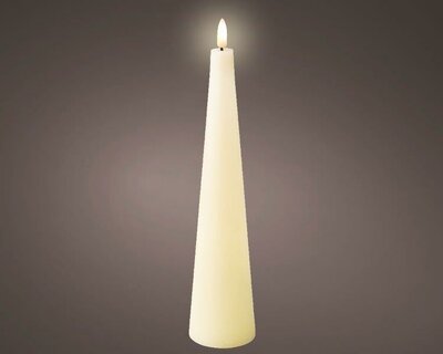 LED wick candle wax cone, cream - image 1