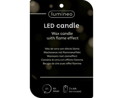 LED wick candle wax cone, cream - image 2