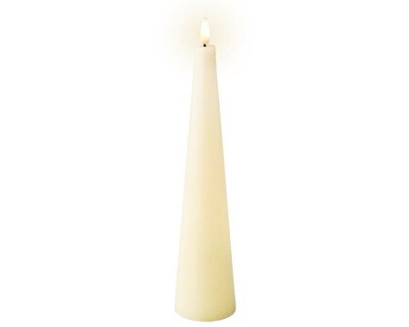 LED wick candle wax cone, cream - image 3