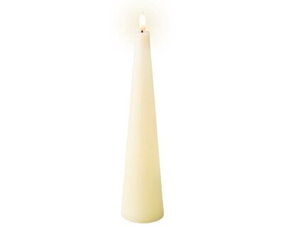 LED wick candle wax cone, cream - image 3