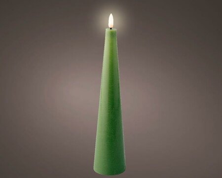 LED wick candle wax cone, green - image 1