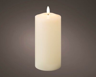 LED wick church candle (cream; warm white)