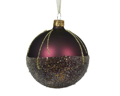 Mauve Bauble with sparkle lines