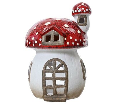 Mushroom tea-lightholder terracotta