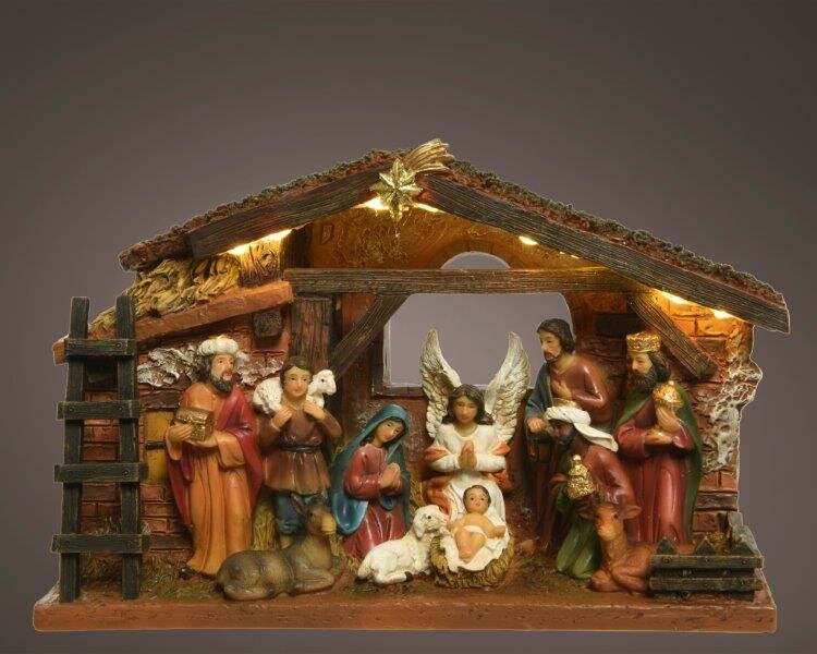 Nativity set polyresin (multi-coloured) - Ardcarne Garden Centre ...