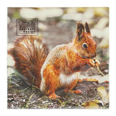 Paper Napkins 'Robin/Squirrel' - image 2