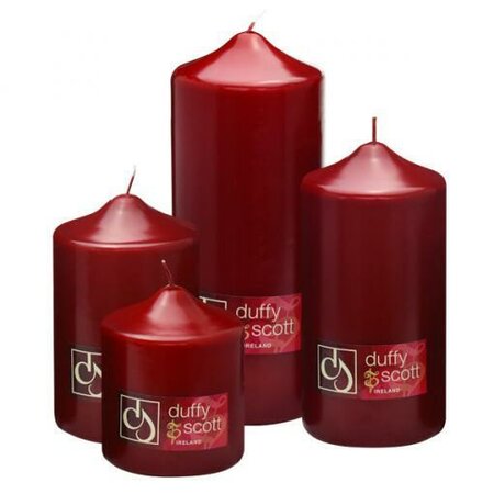 Pillar Candle Claret -Image courtesy of Duffy & Scott Ireland