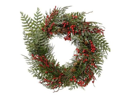 Red berry glitter wreath - image 1