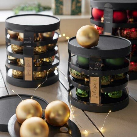 Shiny pine green baubles Set - image 4