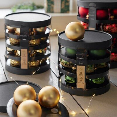 Shiny pine green baubles Set - image 4