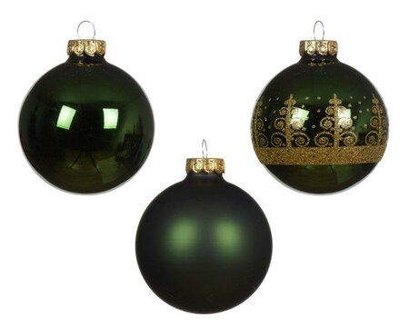 Shiny pine green baubles Set - image 2