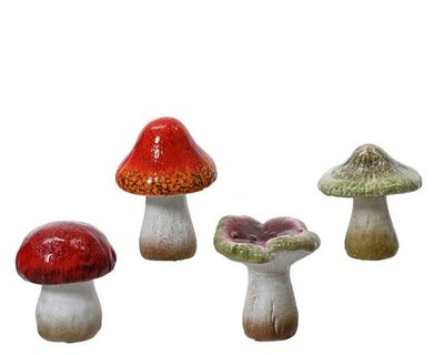 Small Terracotta Mushrooms, assorted - image 1