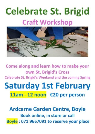 St Brigid's Cross Workshop Feb 1st 2025