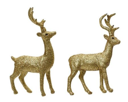 Standing gold glitter deer