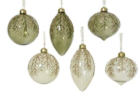 Transparent bauble fern decoration