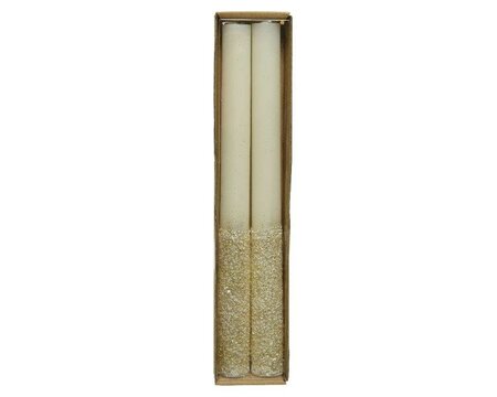 White dinner candle glitter - image 1