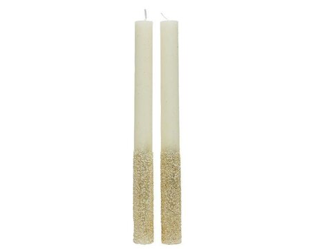 White dinner candle glitter - image 2